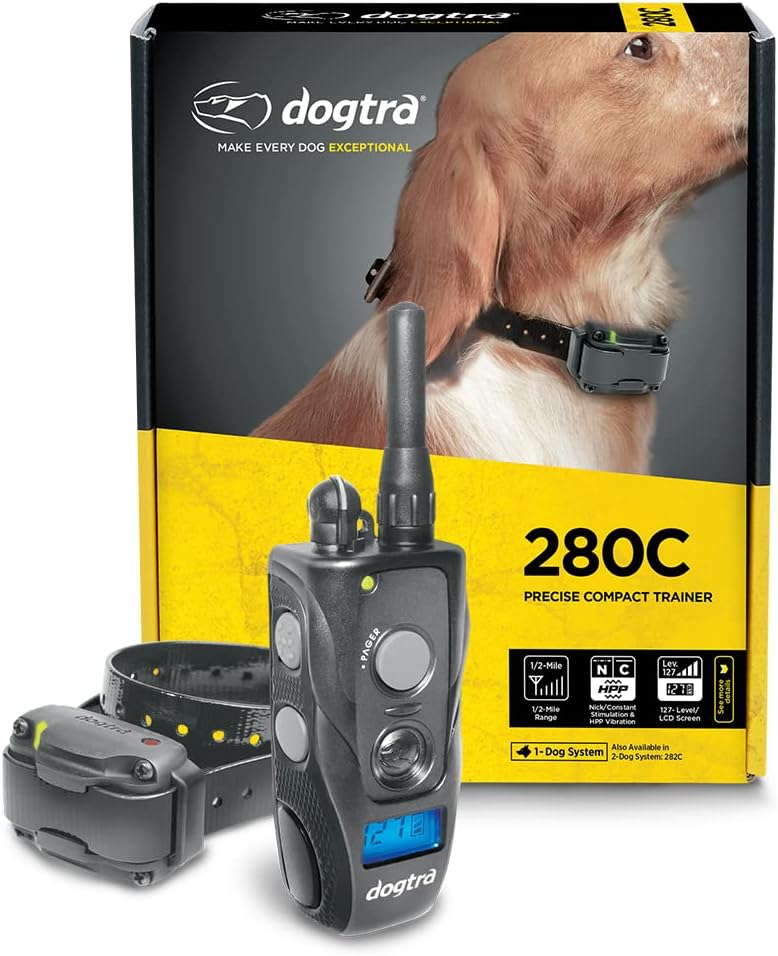 Dogtra 280C Collar E-perro impermeable con pantalla LCD de control...