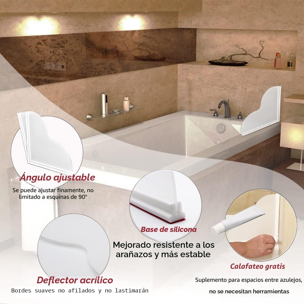 Spidfee Kit de protección contra salpicaduras de ducha, protectores...