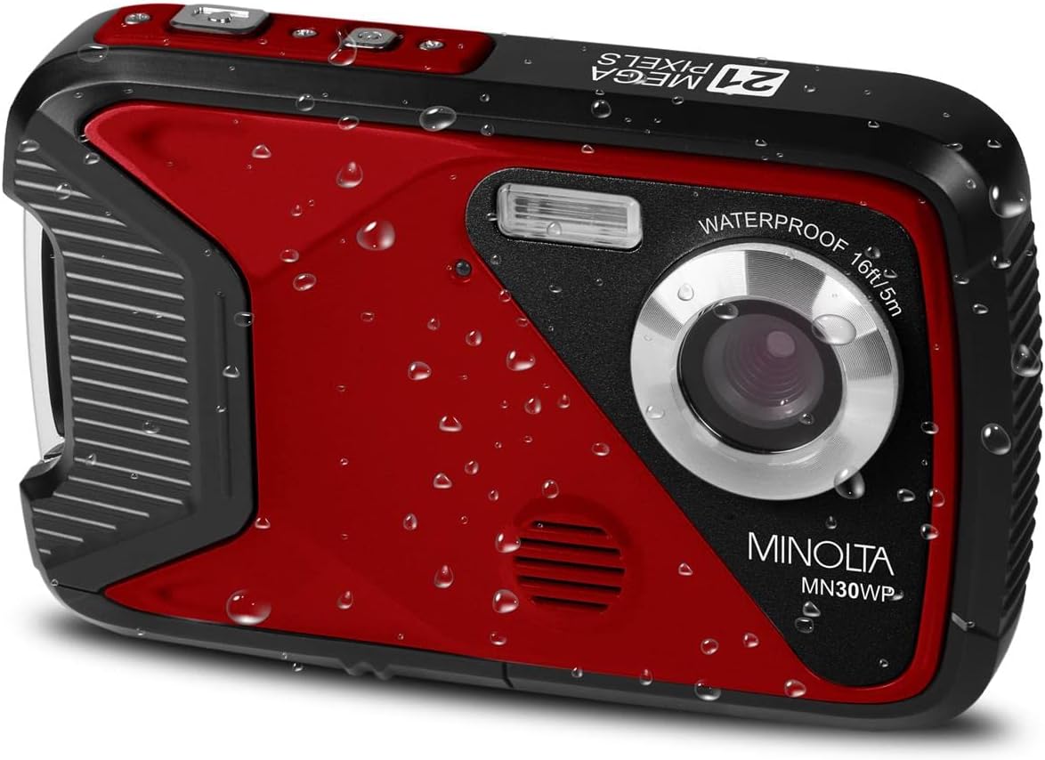 Minolta Cámara impermeable MN30WP, subacuática 16 pies, 21 MP, zoom...
