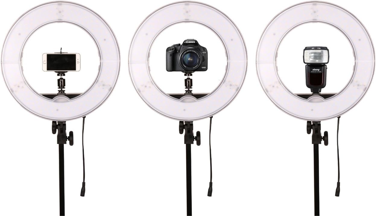 Espejo de anillo de luz de 240 LED para maquillaje con soporte para...