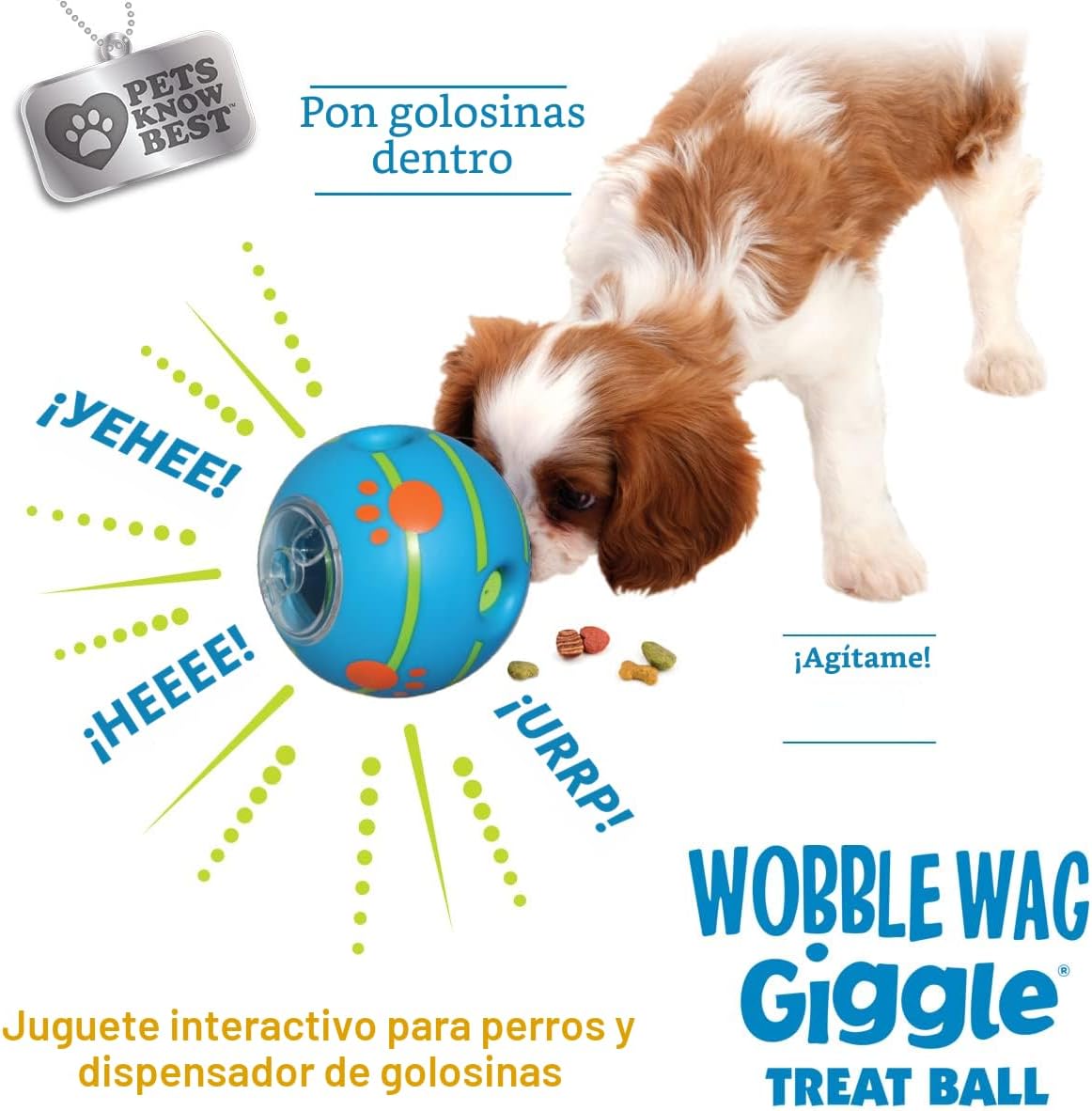 Wobble Wag Giggle Pelota de Golosinas - Juguete Interactivo para Pe...