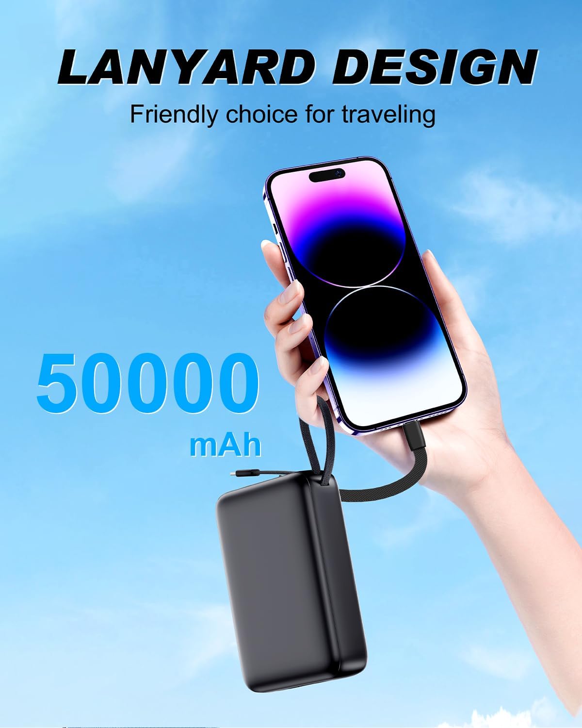Cargador portátil 50000mAh, PD22.5W Banco de energía de carga rápid...