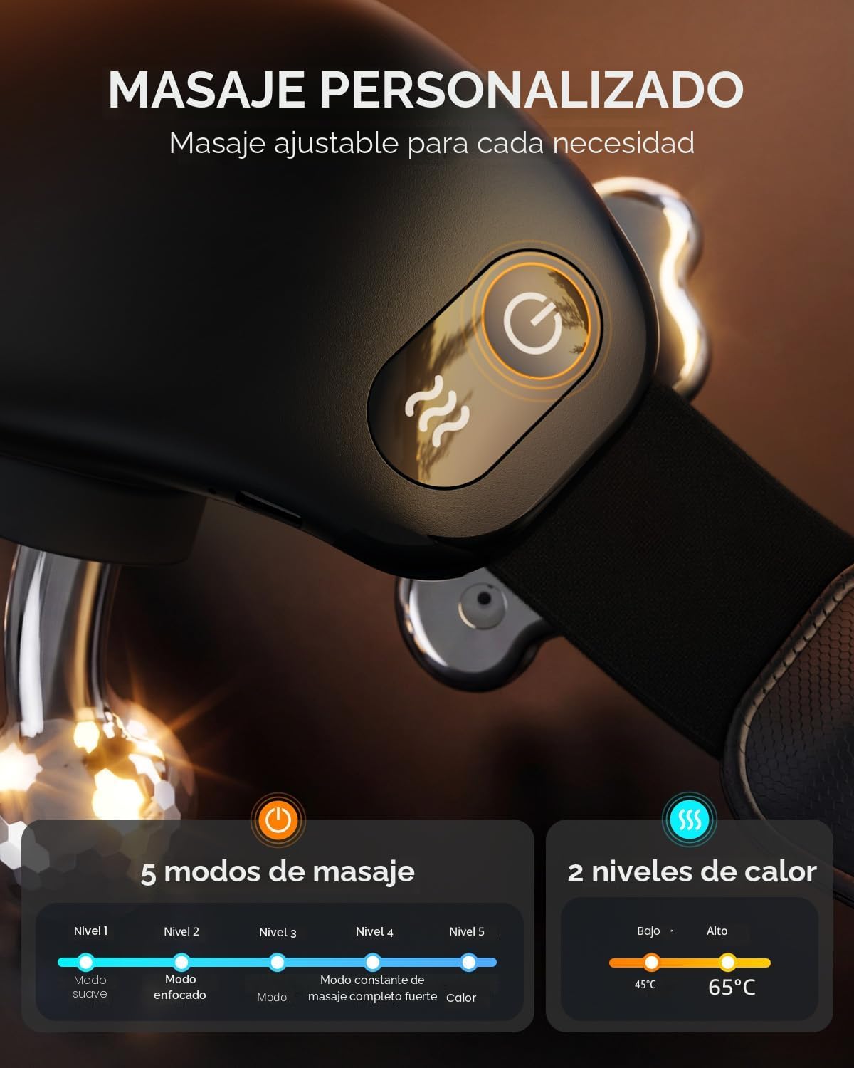 Masajeador de cuello mejorado para aliviar el dolor de tejido profu...