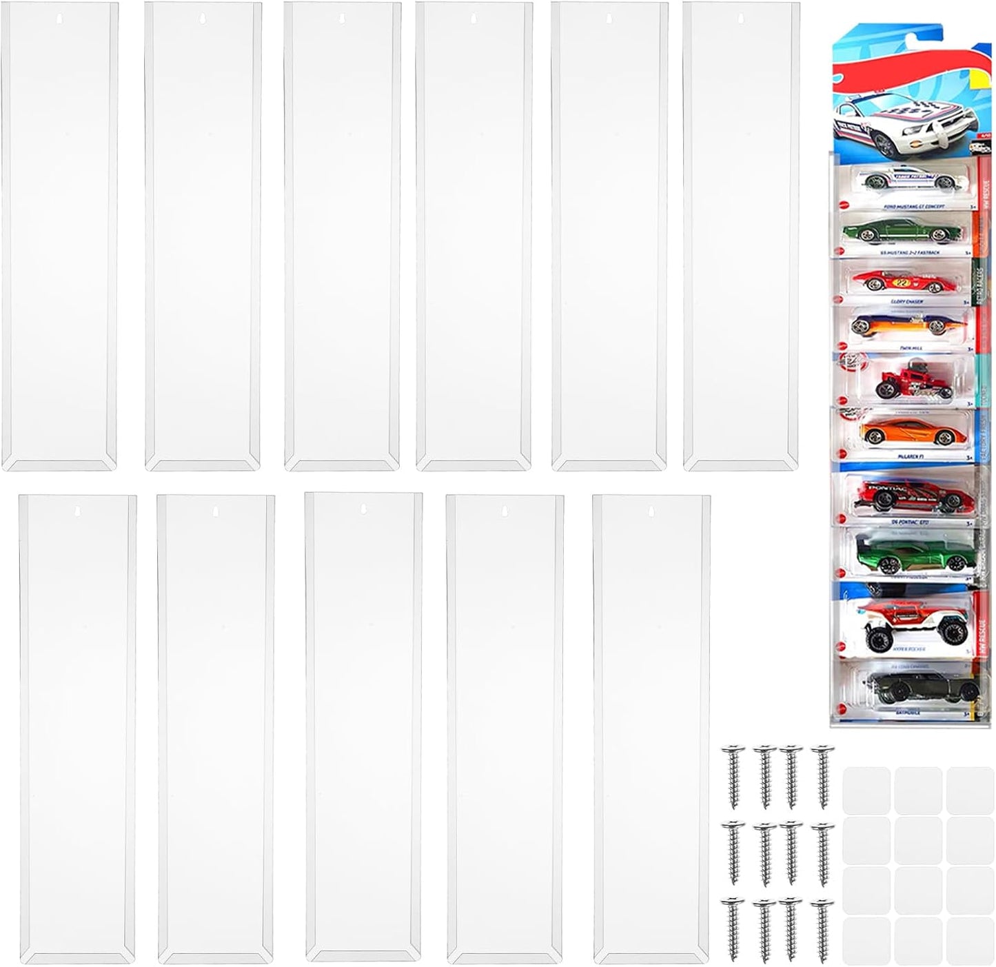 12 vitrinas transparentes para modelos de autos empaquetados, vitri...