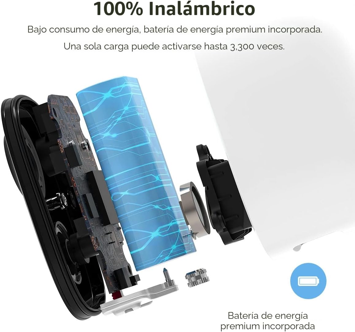 GMK Paquete de 2 cámaras de seguridad solares inalámbricas para ext...