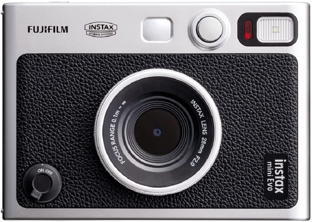 Paquete FUJIFILM INSTAX MINI EVO cámara instantánea híbrida (negra)...