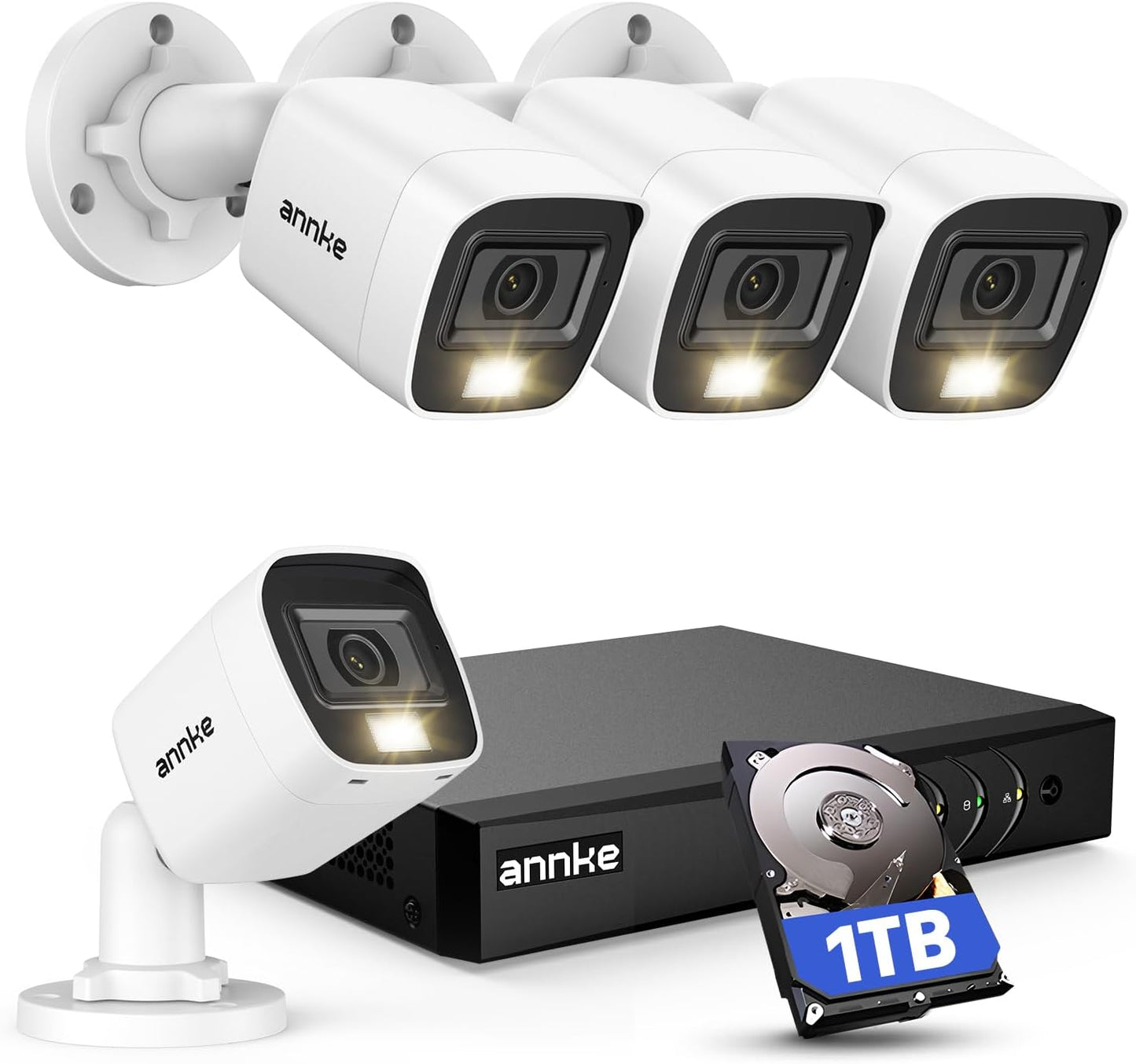 ANNKE 8CH 3K Lite 2MP CCTV Sistema de cámara de seguridad con cable...