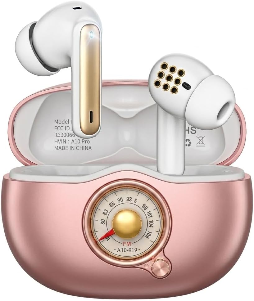 Fhumsh Auriculares inalámbricos, Bluetooth 5.3, estéreo de alta fid...