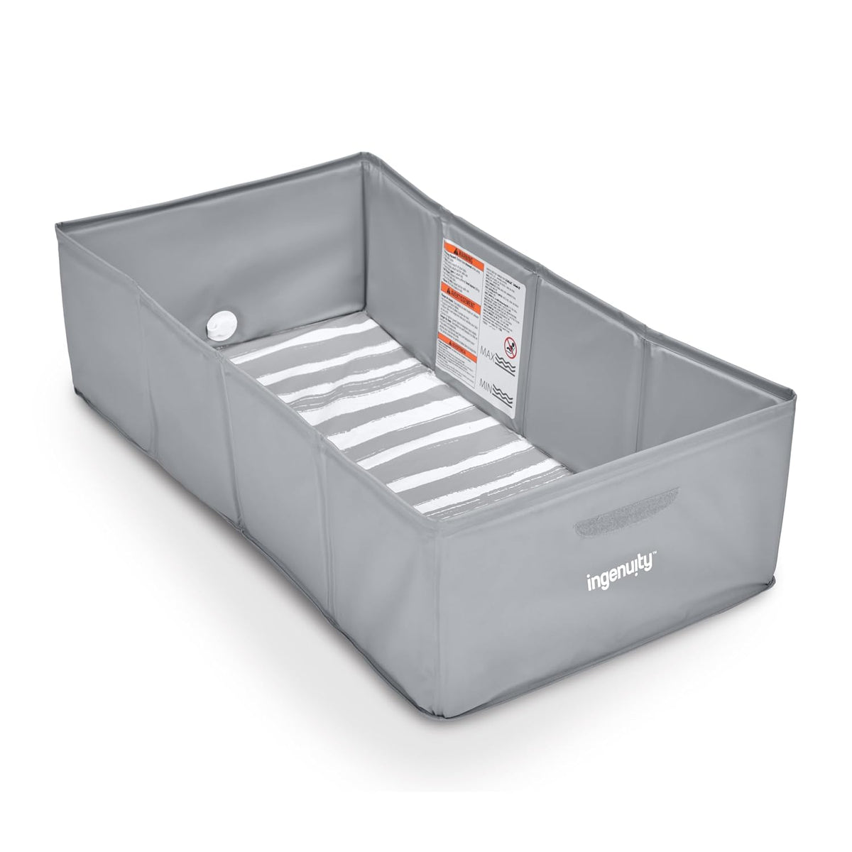 Ingenuity Tuckaway - Bañera plegable para niños pequeños, convierte...