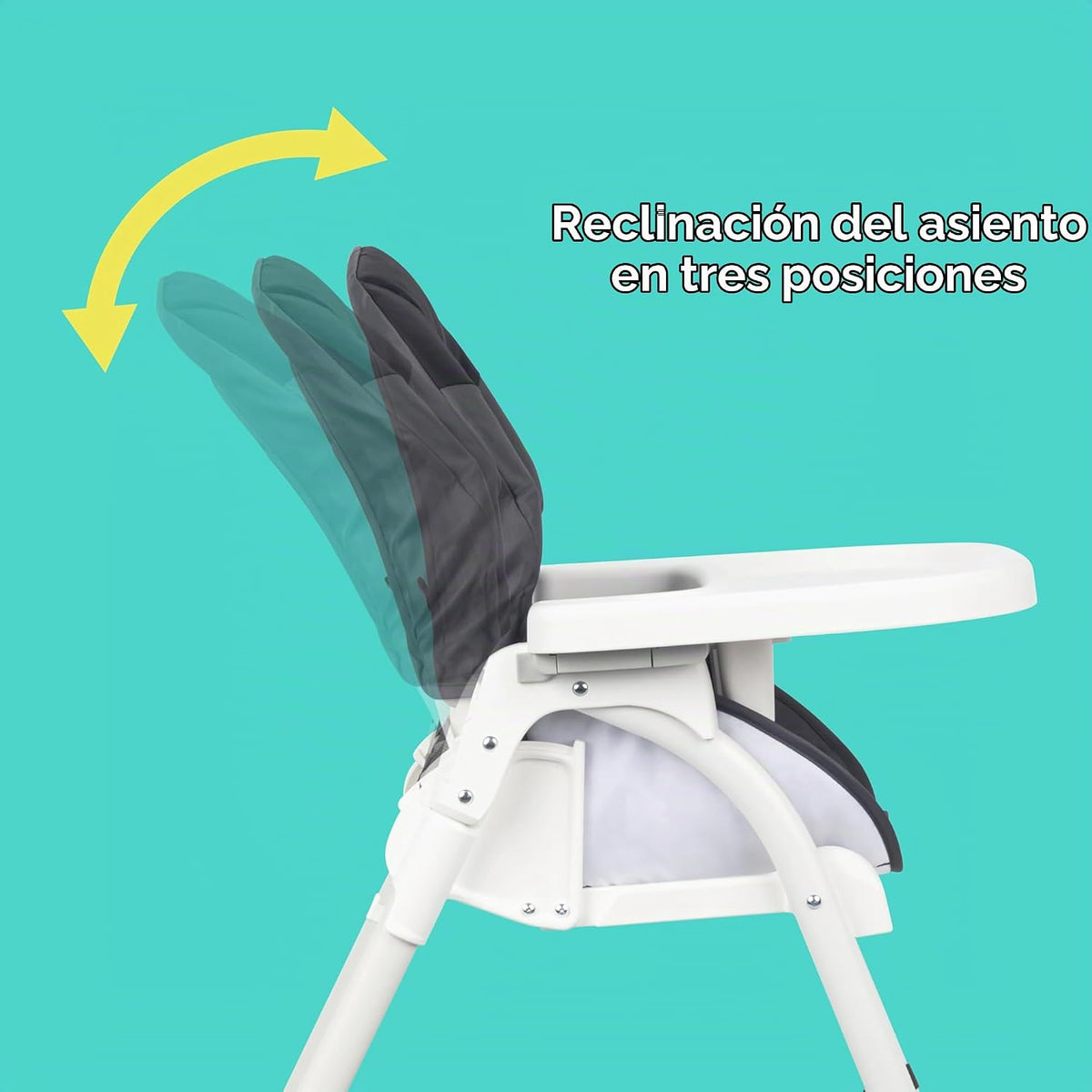 Baby Trend Silla alta con pliegue plano, color negro estelar