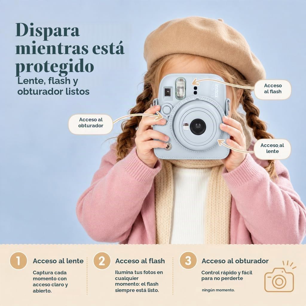 Fujifilm Instax Mini 13 Cámara instantánea azul escarcha + paquete...