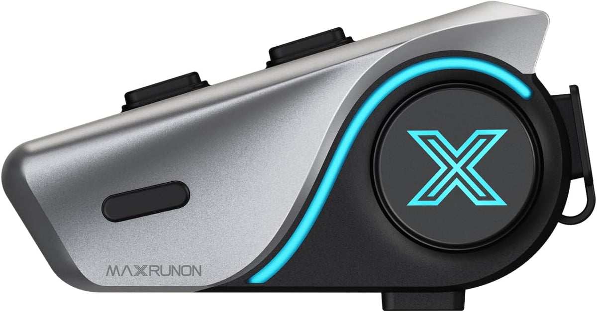 MAXRUNON Auriculares Bluetooth para motocicleta D9 con multitarea d...