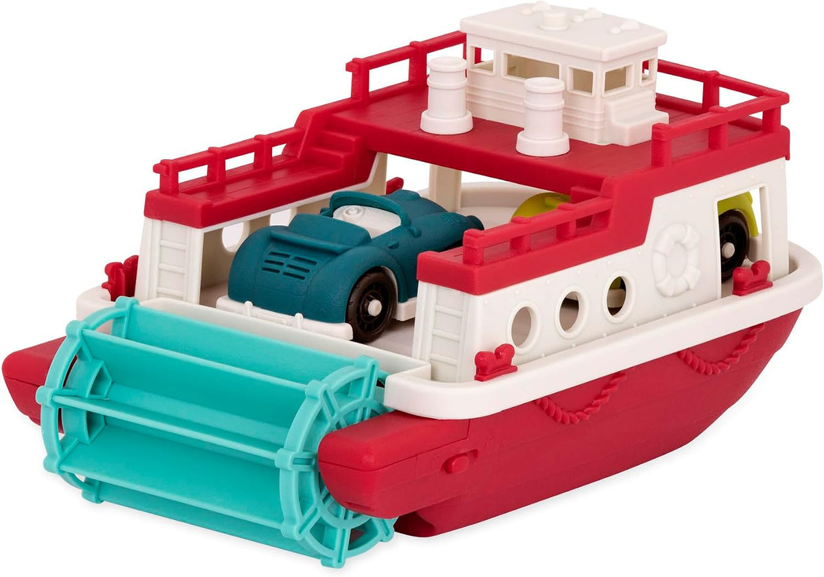 Battat Wonder Wheels - Barco de juguete de baño con 2 coches, juego...