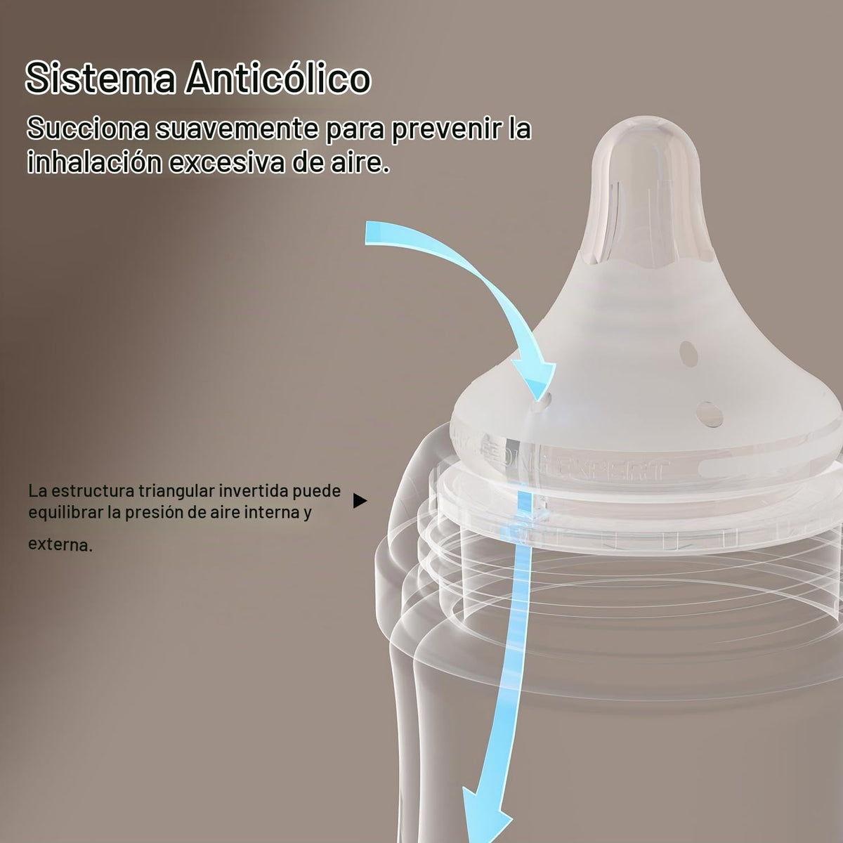 Numvim Biberones de vidrio natural de flujo suave y extra lento, bi...