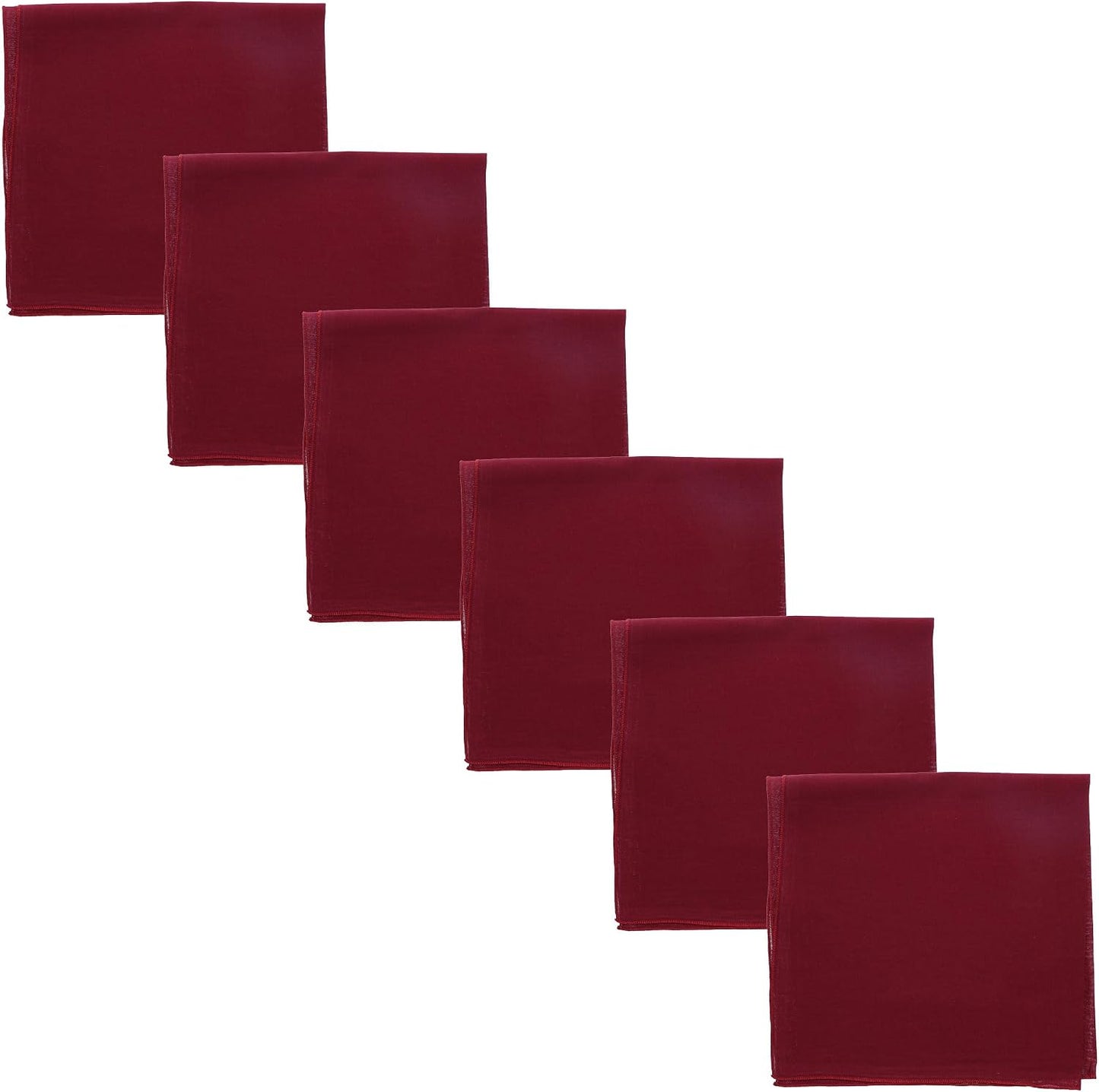 Motique Accessories Bandana de color sólido - Juego de 6 pañuelos