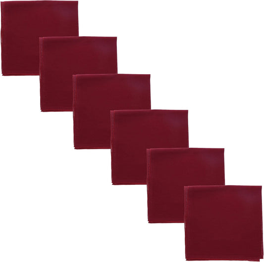 Motique Accessories Bandana de color sólido - Juego de 6 pañuelos