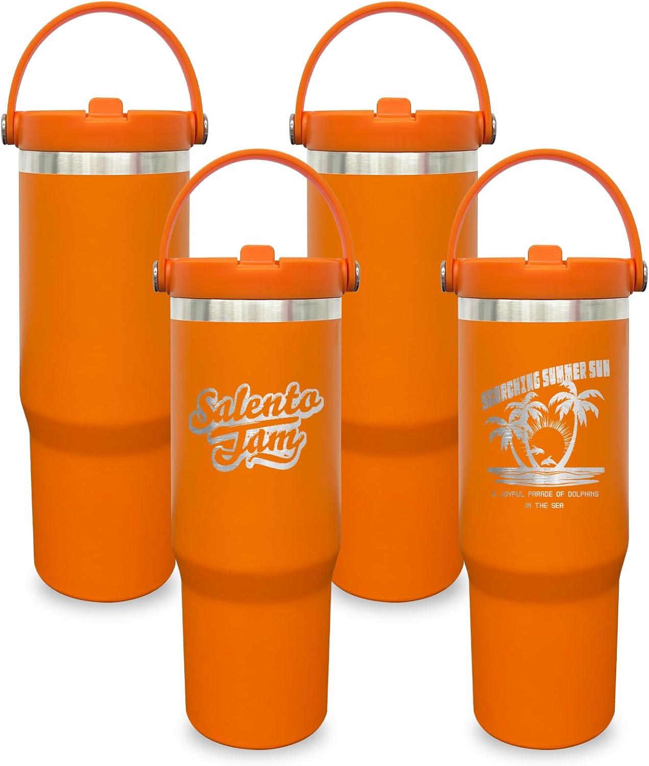 Vaso de 30 onzas con asa, vasos aislados al vacío de doble pared co...