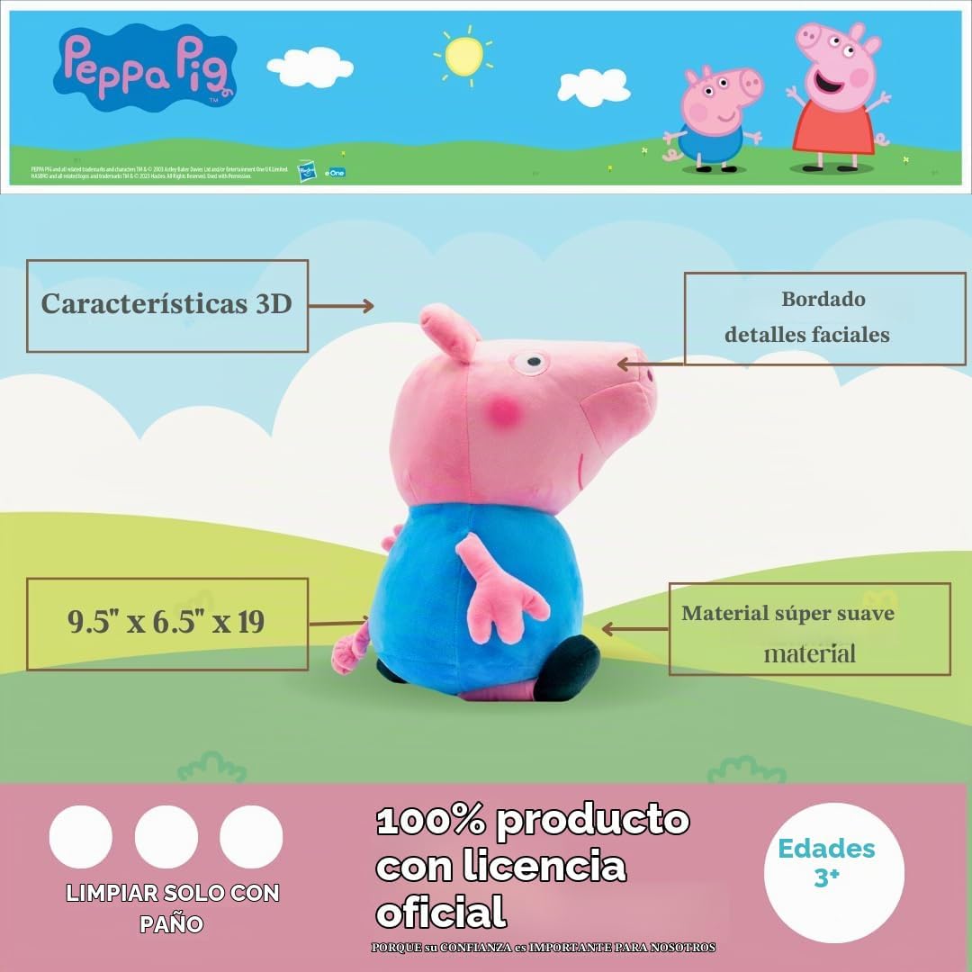 Peppa Pig George Ropa de Cama para Niños de Franco - Almohada de Pe...