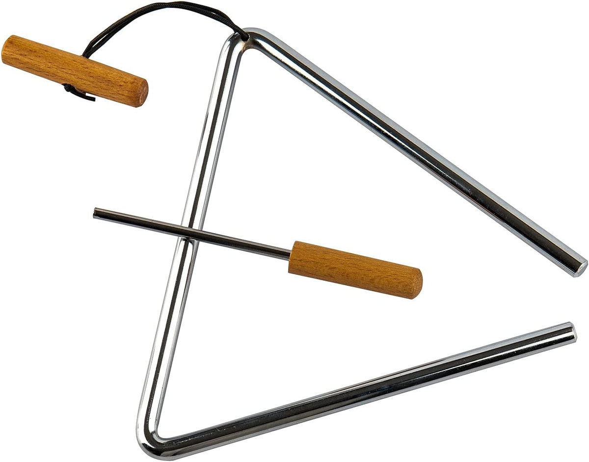 Musfunny Triángulo de percusión manual con percutor, triángulos de...