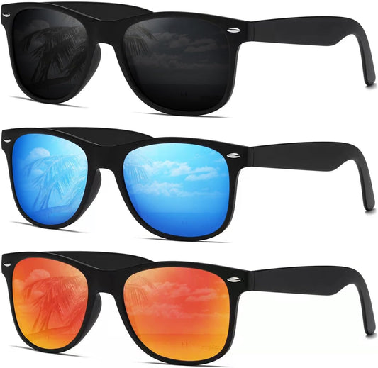 DEMIKOS Gafas de sol polarizadas para hombre y mujer, lentes de esp...