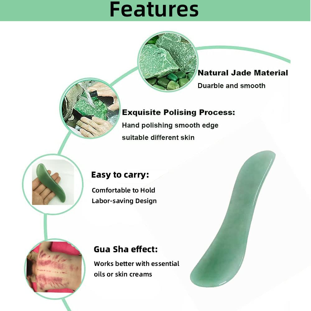 TOP SEWING Gua Sha - Herramientas faciales para masaje de espalda,...