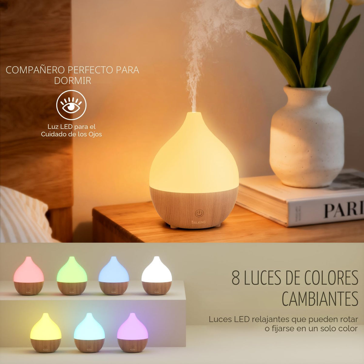 SALKING Difusor de Aceites Esenciales, Difusor de Aromaterapia Pequ...