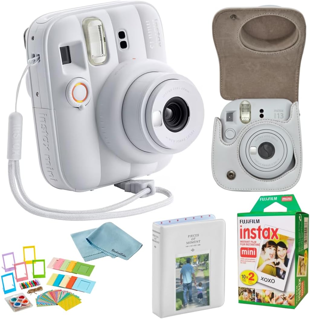 FUJIFILM Instax Mini 13 - Paquete de cámara instantánea blanca arci...