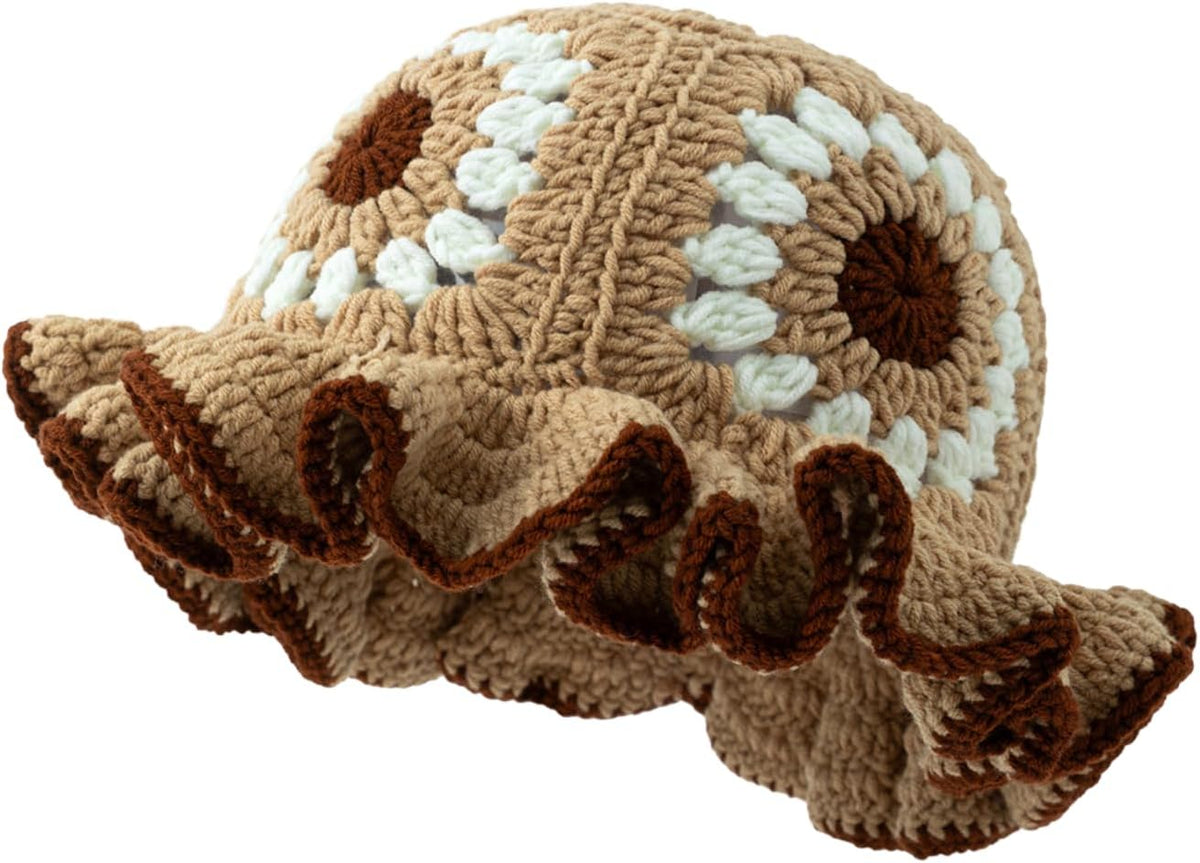 Julpsk Sombrero bohemio de flores de girasol para mujer, ligero, he...