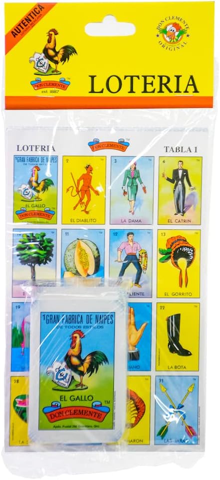 Loteria Juego Auténtico Mexicano, Juego de Bingo con Tarjetas Ilust...