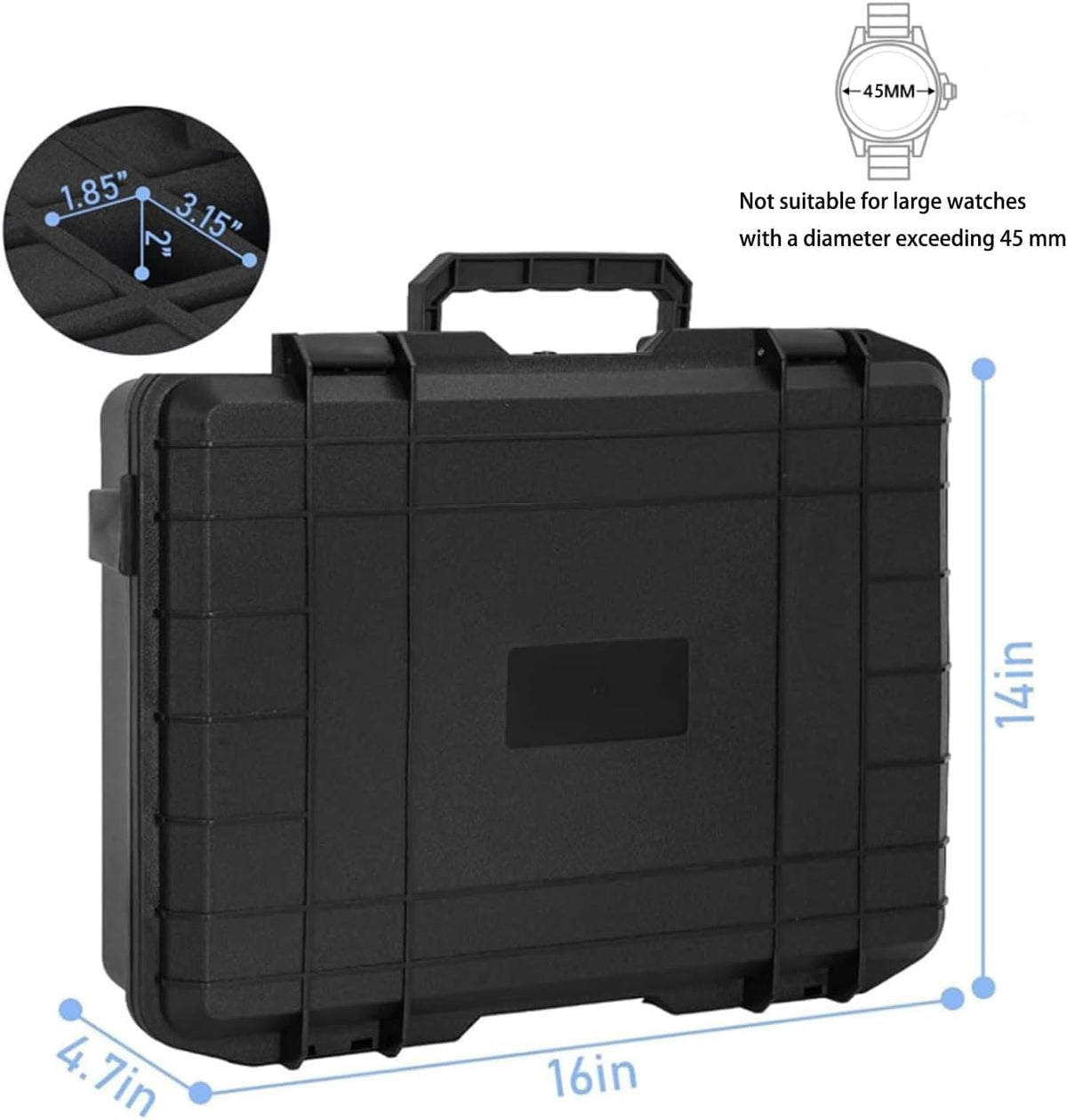 FREEAMG Estuche de viaje para reloj con 21 ranuras para hombres, ca...