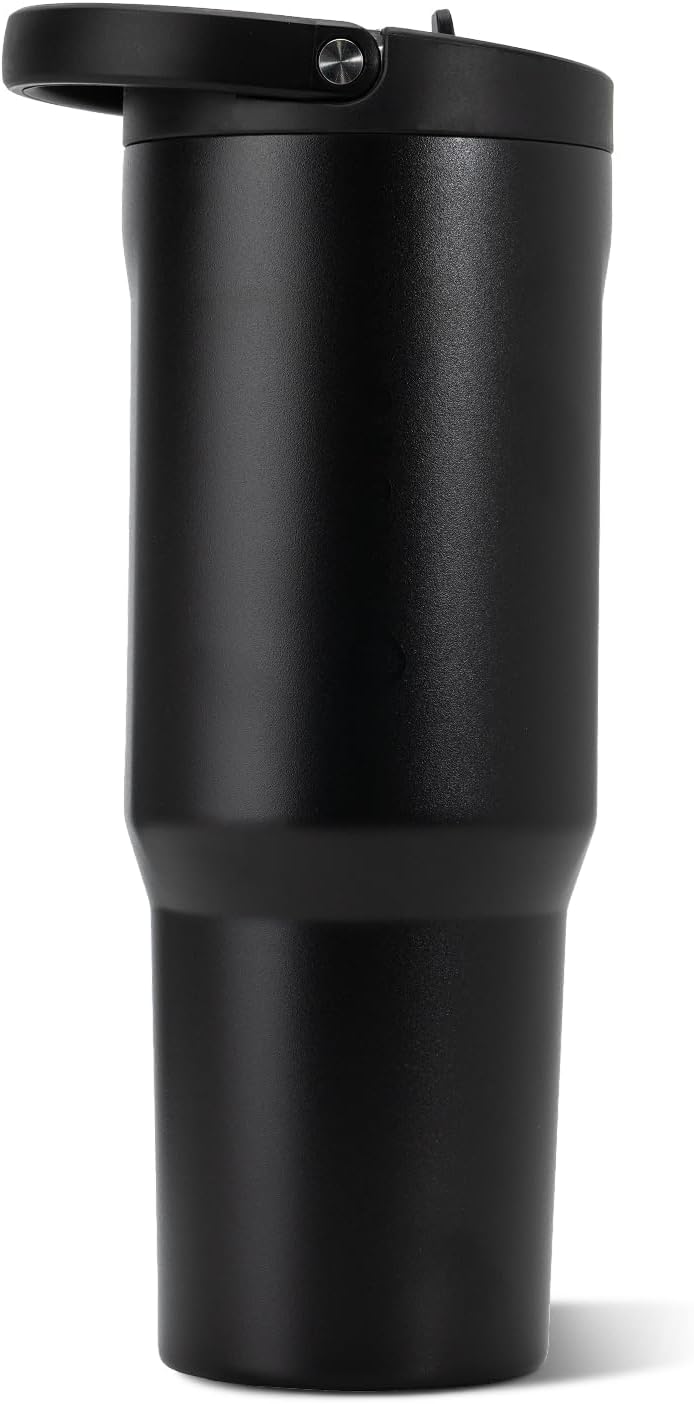 HydroJug Sport Botella de acero inoxidable con popote, aislada al v...