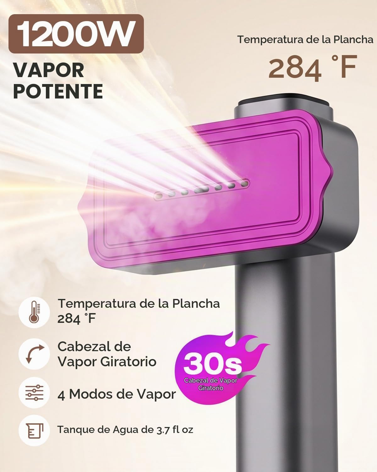 Vaporizador de viaje para ropa, hierro portátil 4 en 1 de doble vol...