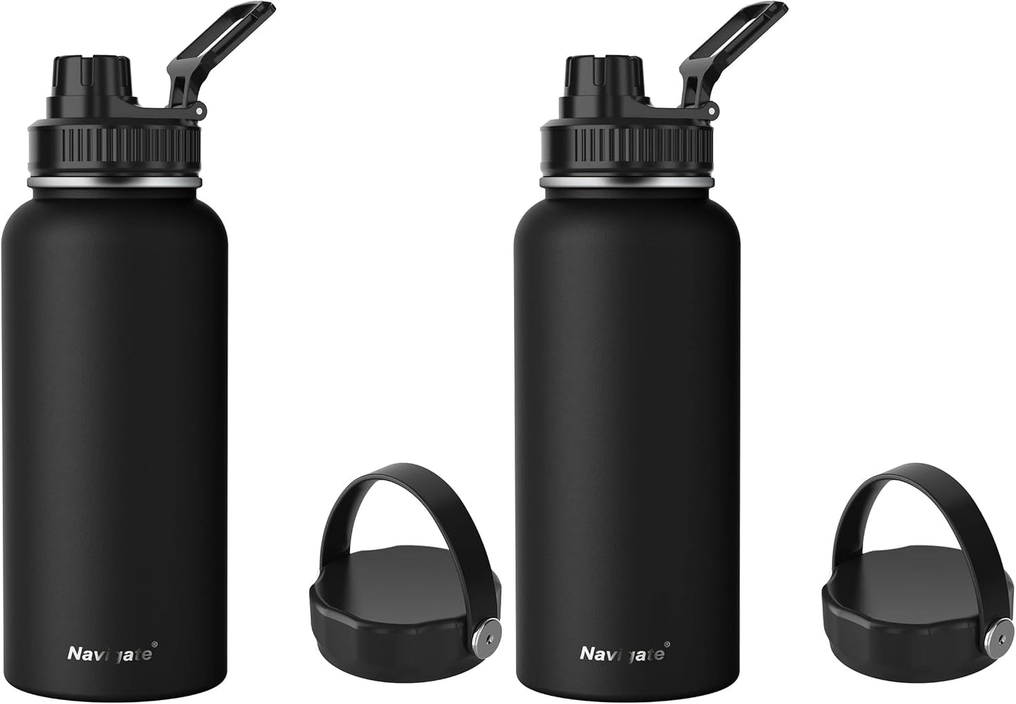 Navigate Botella de agua aislada de acero inoxidable de 64 onzas, d...