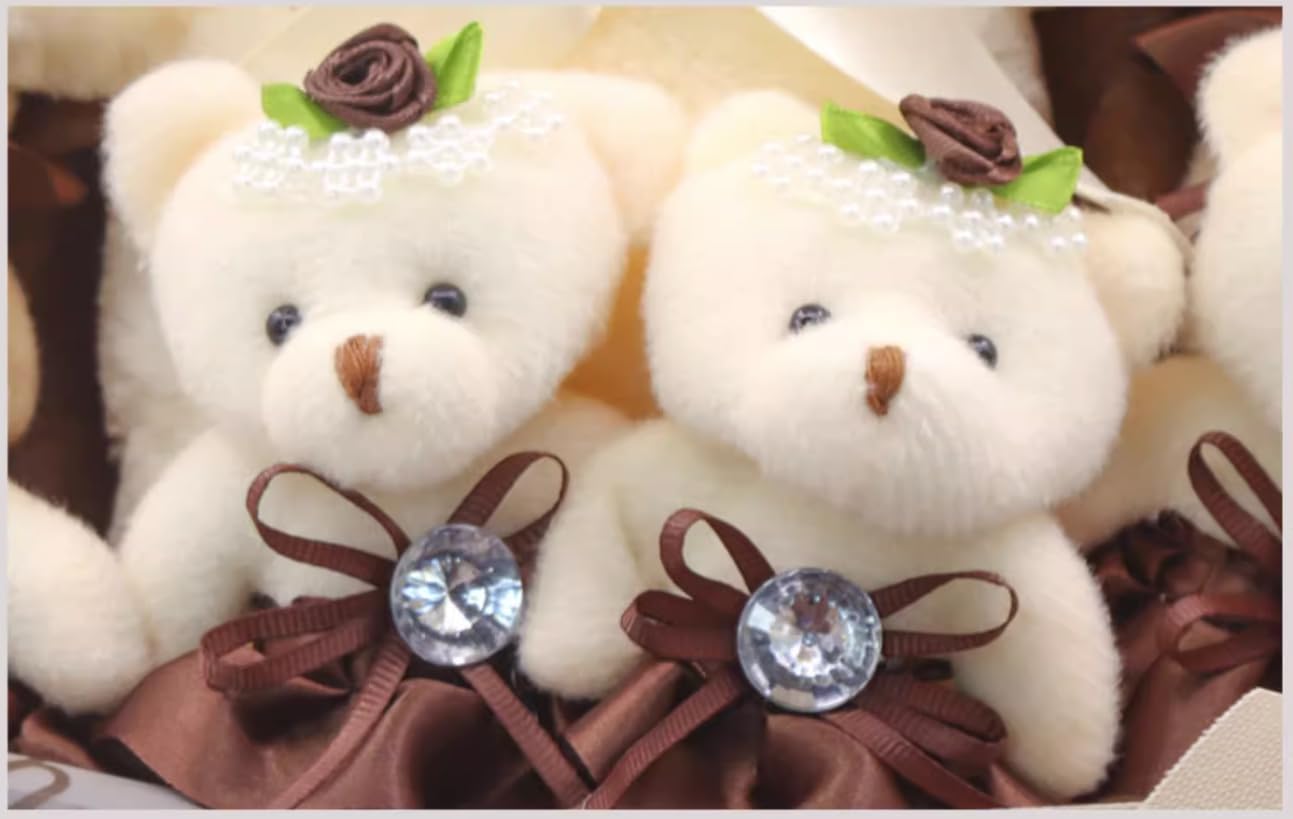 Bonito ramo de osos - Ramo de osos de peluche hecho a mano con lind...