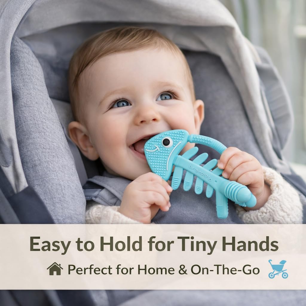 Fish Baby Crinkle Books &amp; 3D Fish Baby Teething Toys para bebés...