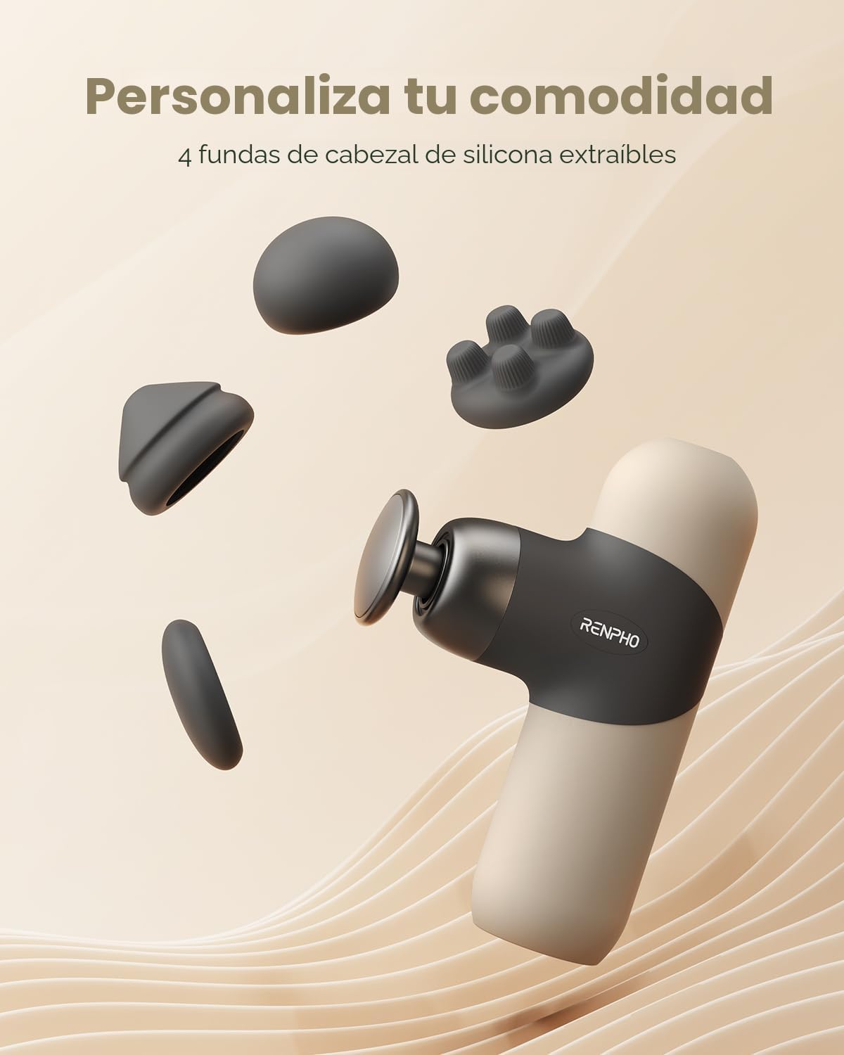 RENPHO Mini pistola de masaje térmico con calor, masajeador portáti...