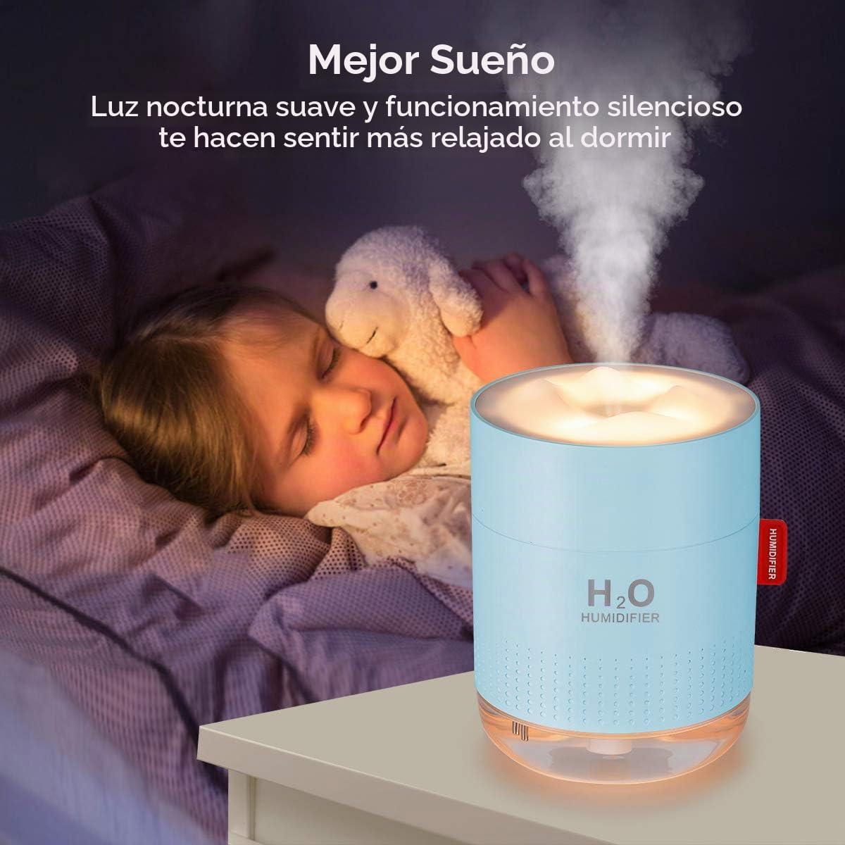 Mini humidificador portátil de niebla fría, 500ml, humidificador de...