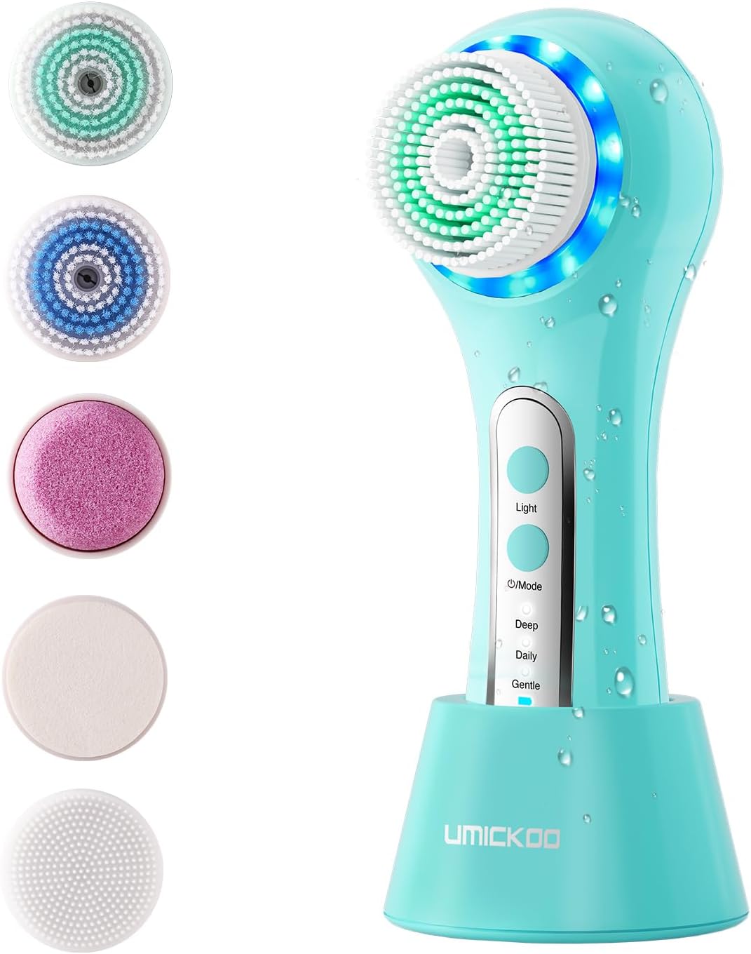 UMICKOO Exfoliante facial, cepillo de limpieza facial recargable co...