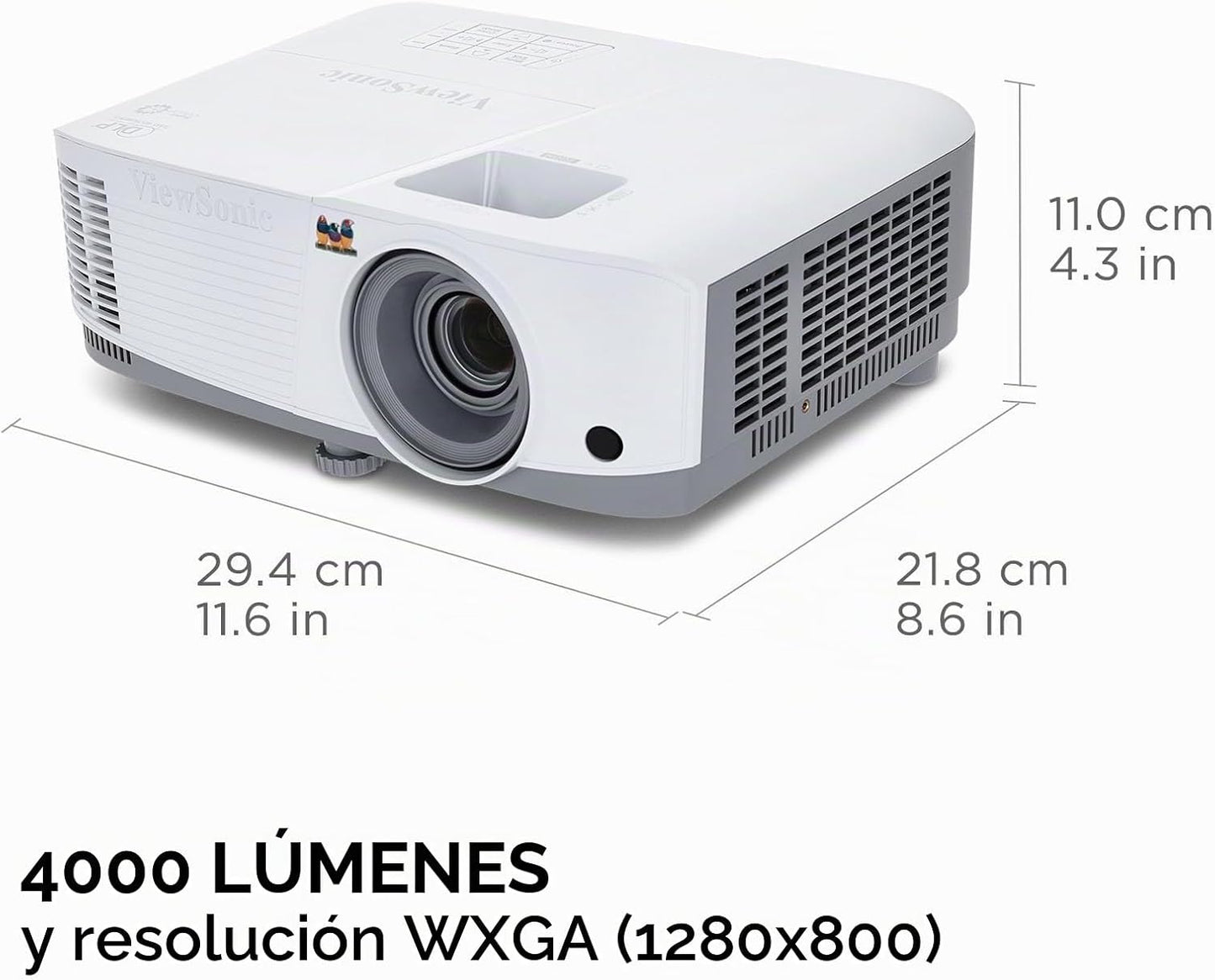 Proyector HDMI con resolución SVGA y 3,600 lúmenes ViewSonic, PA503...