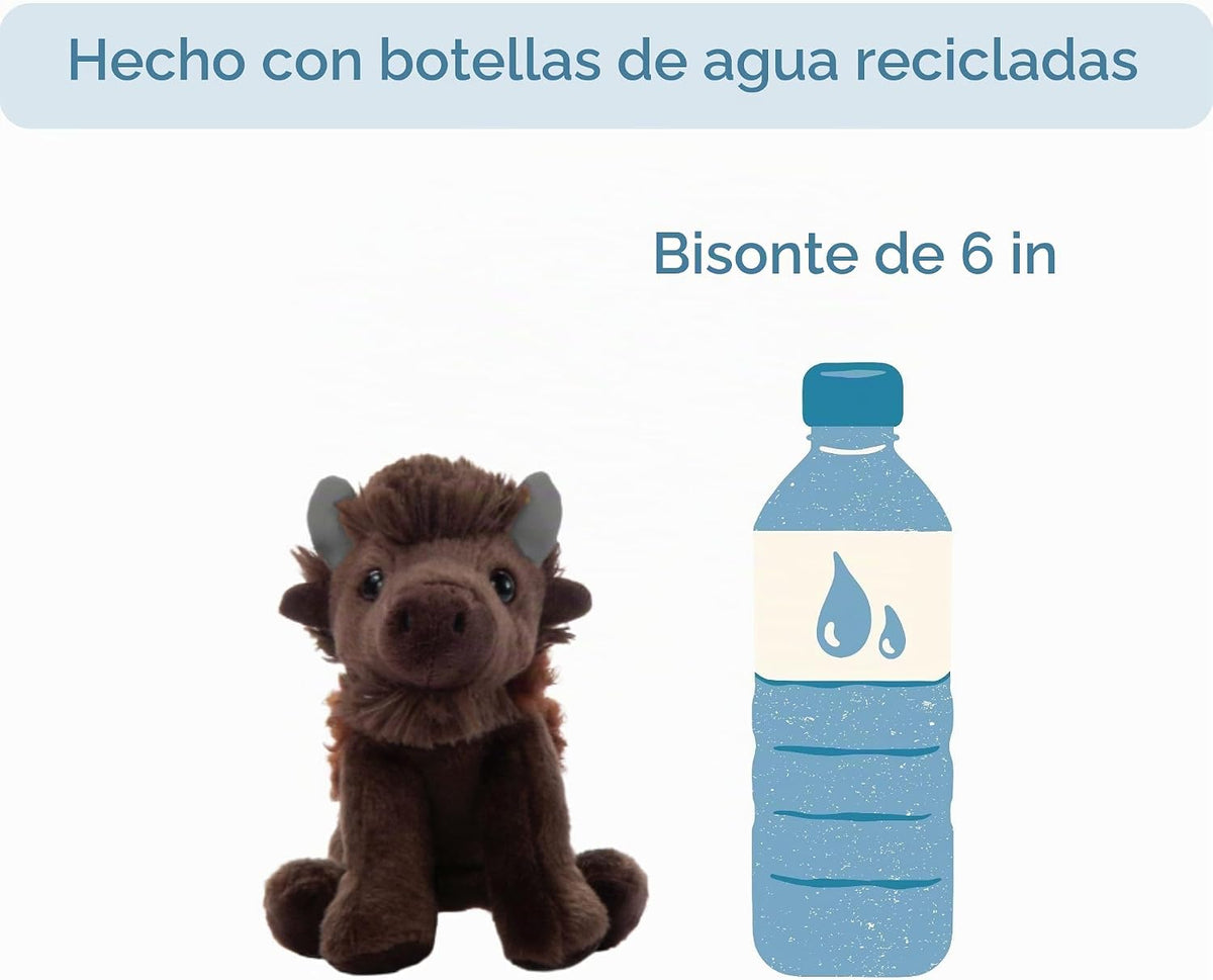 The Petting Zoo Peluche de bisonte, Babiez, regalos para niños, 6 p...
