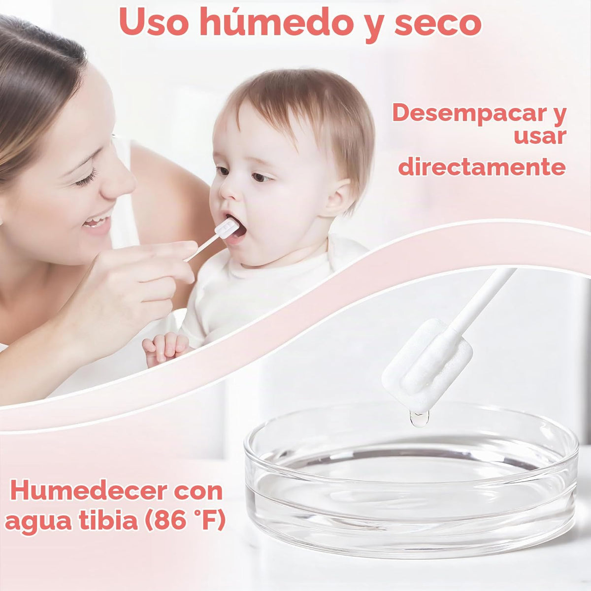 Limpiador de lengua para bebés, cepillo de dientes para recién naci...