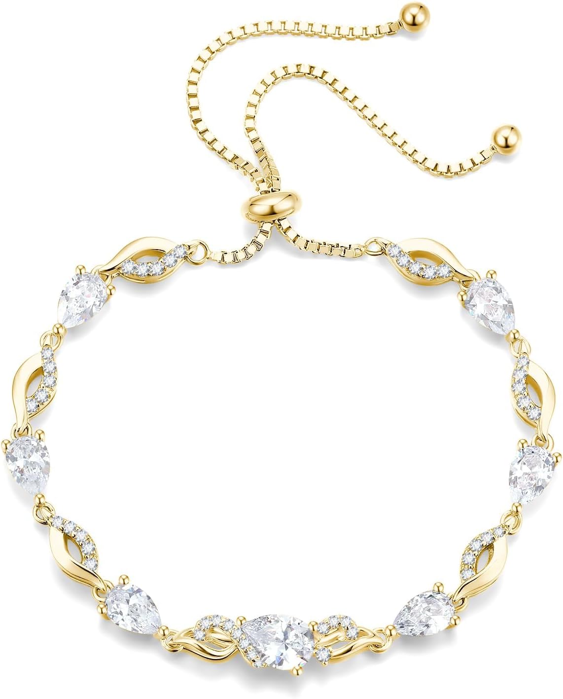 FANCIME Pulsera de tenis ajustable con piedra natal para mujer | Di...