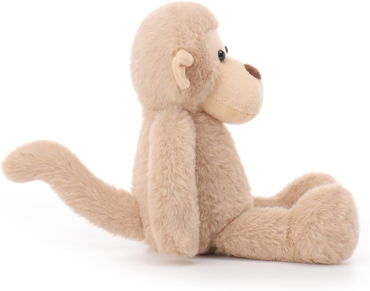 Apricot Lamb Juguetes de peluche suaves de mono marrón claro de 7 p...