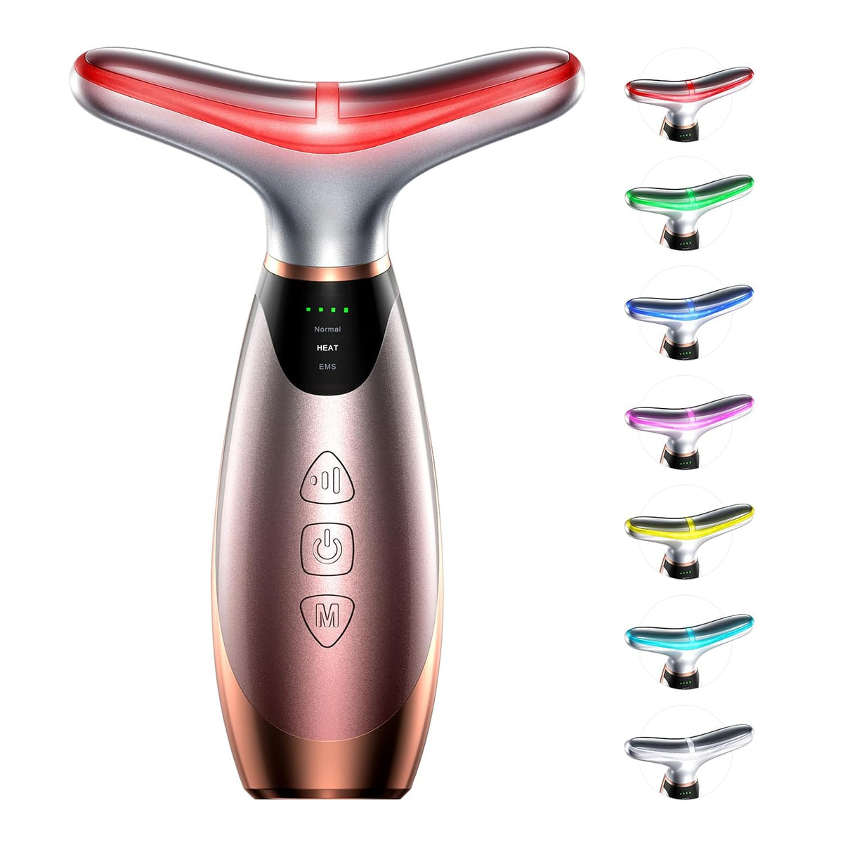 Pedete Masajeador facial, terapia de luz roja de 7 colores para car...