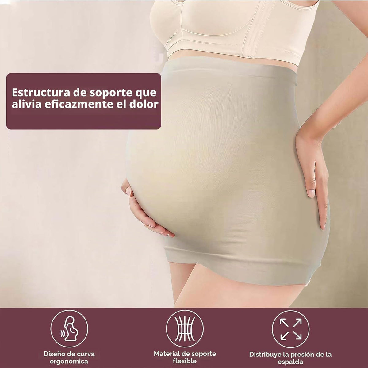 DIRAVO Banda para el vientre de maternidad para embarazo, antidesli...