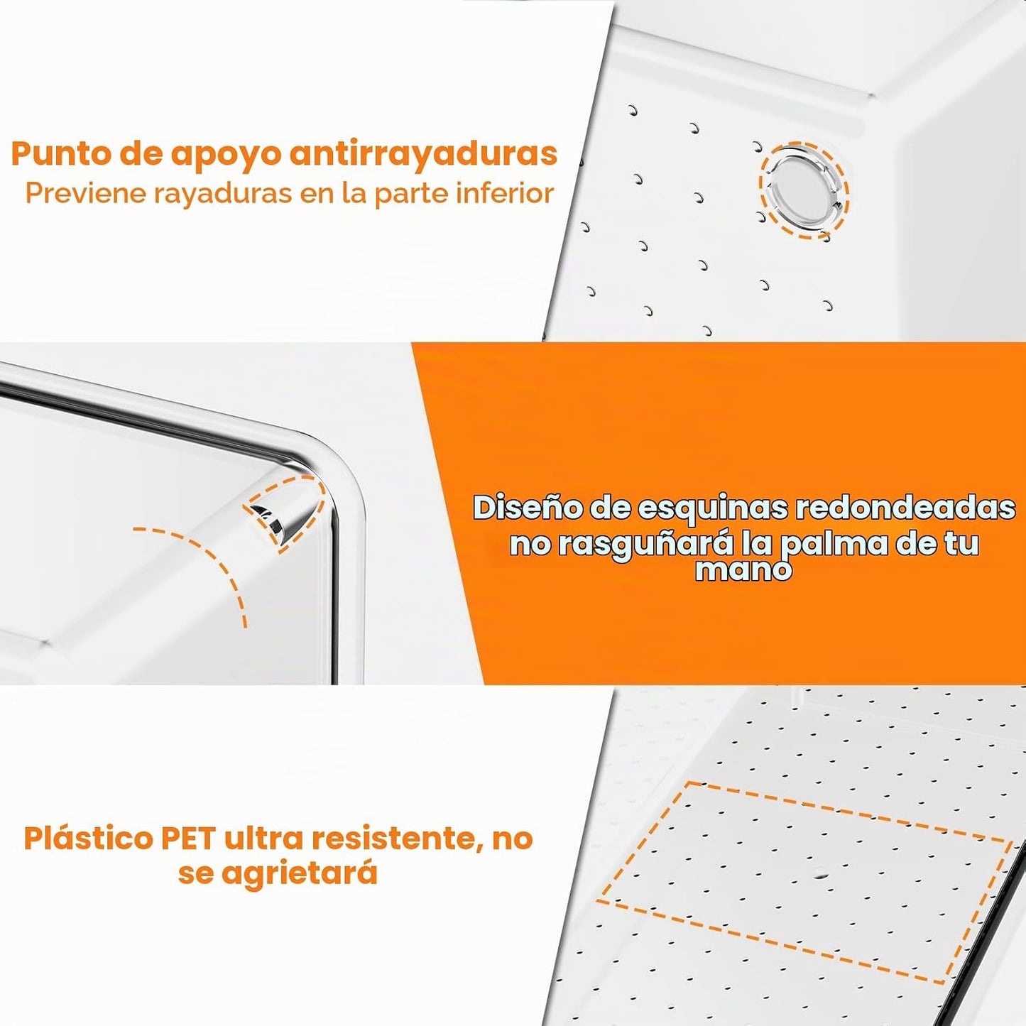 Juego de 9 organizadores de cajones de plástico transparente, acríl...