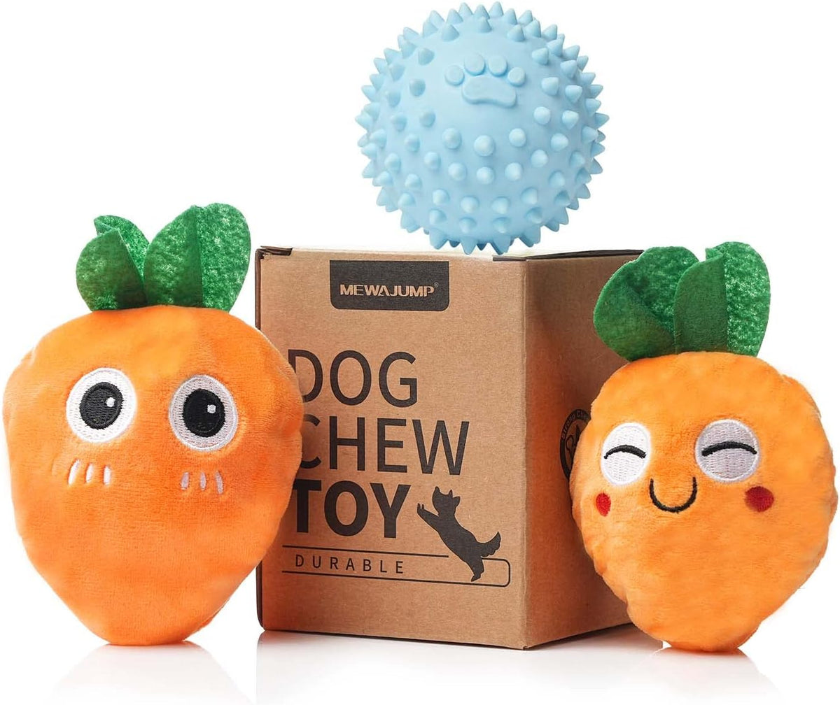 MewaJump - Juguete masticable para perros con pelota, juguete chirr...