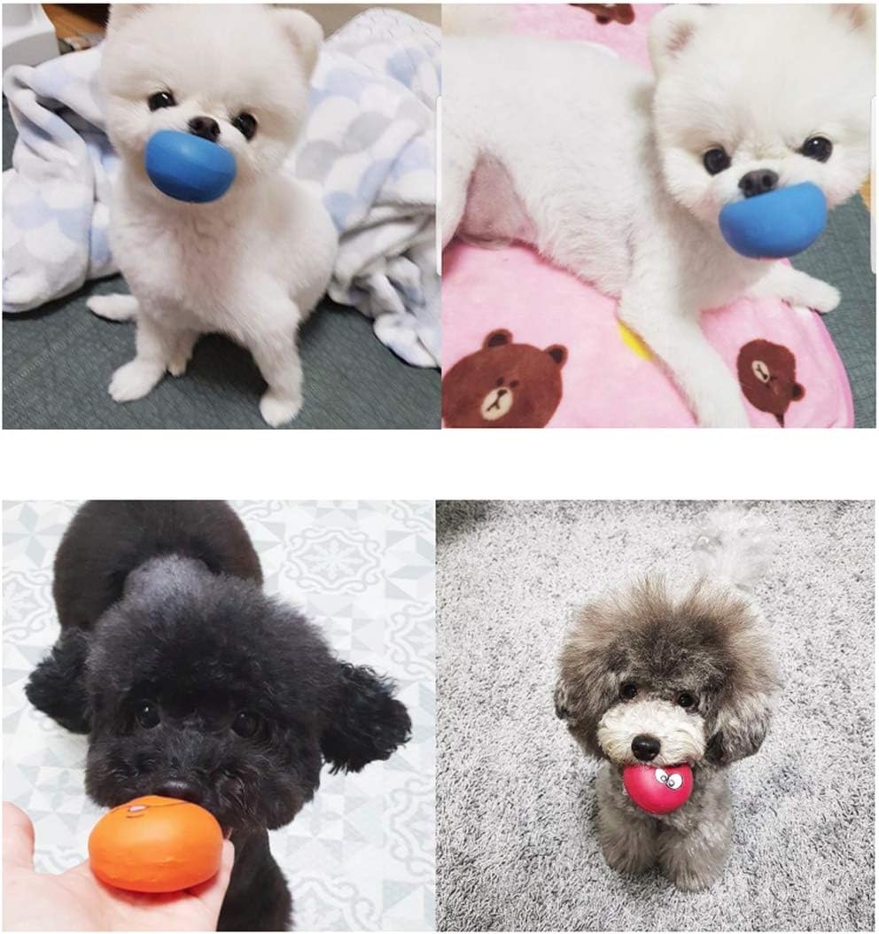HDSX Smile Face - Juguetes chirriantes de látex suave para cachorro...