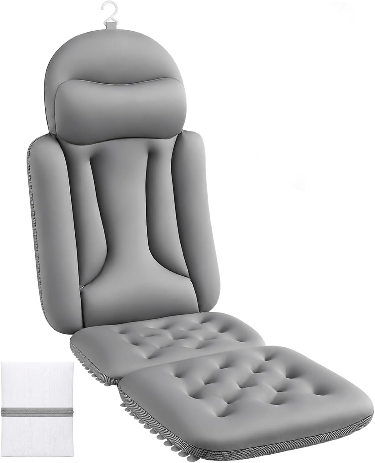 JUOIFIP Almohada de baño de cuerpo completo para bañera, soporte er...