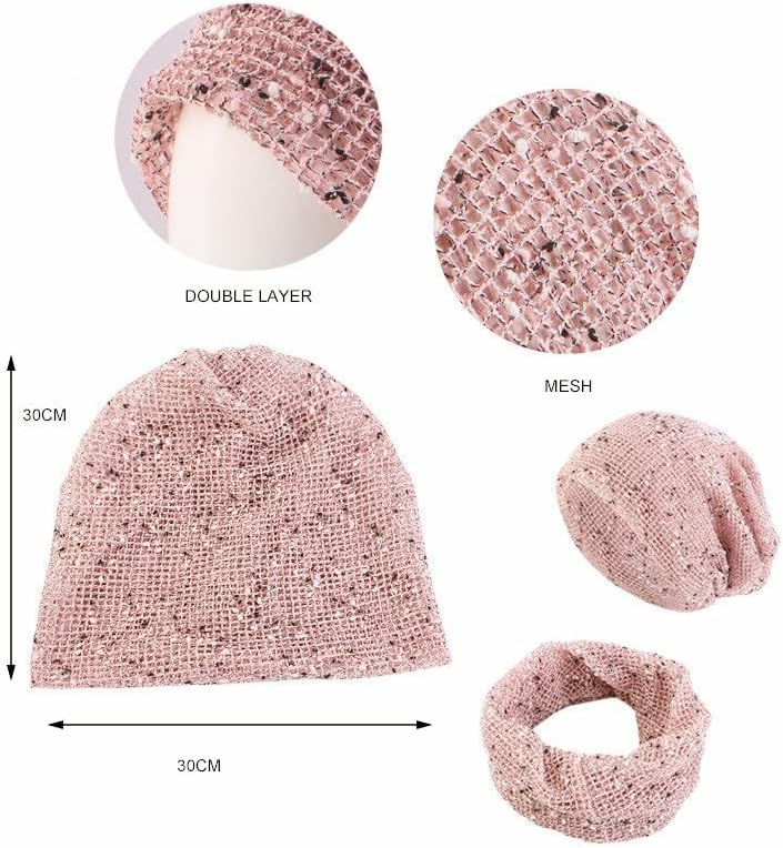Gorro de verano transpirable para mujer, 4 piezas, de malla de algo...